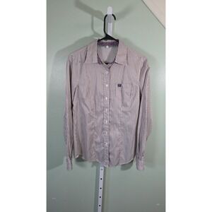 Cinch Womens Tencel Arena Fit Button Down Western Shirt Medium Purple Mauve